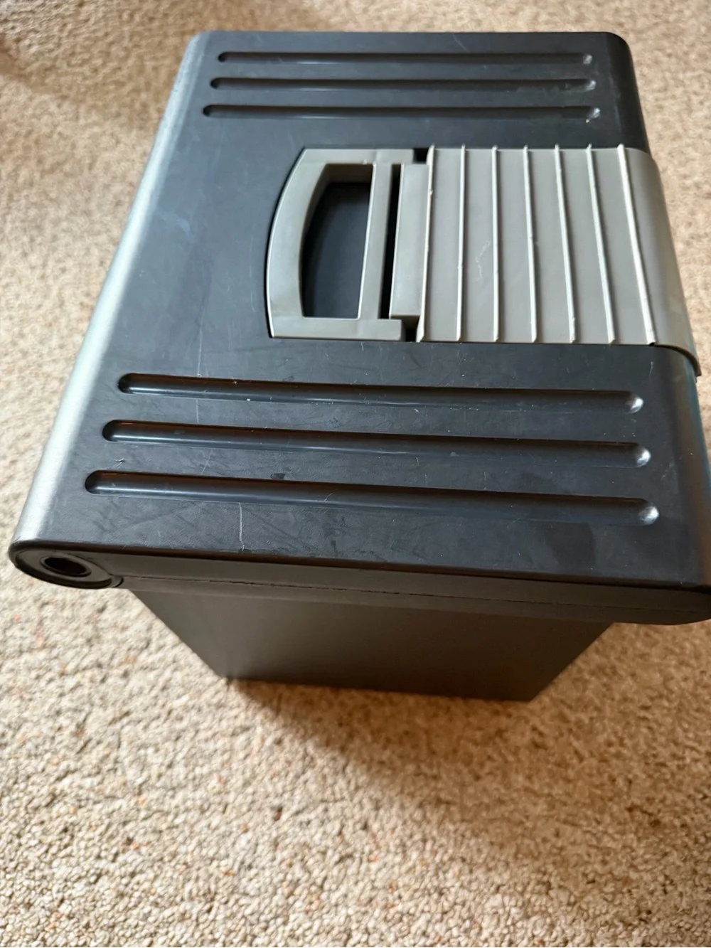 Vintage Newell Plastic Portable Letter File Box Organizer Storage Tote